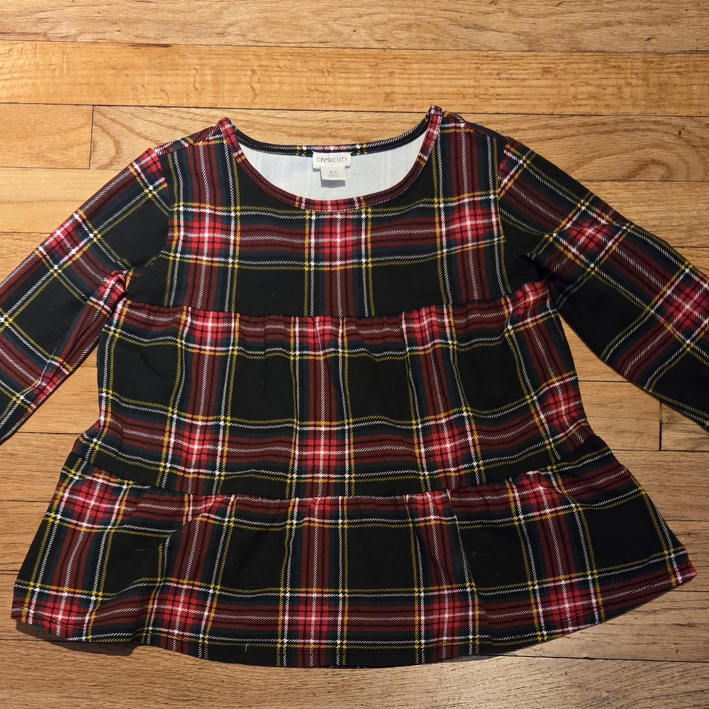 Crewcuts Red and Black Plaid Kids Blouse